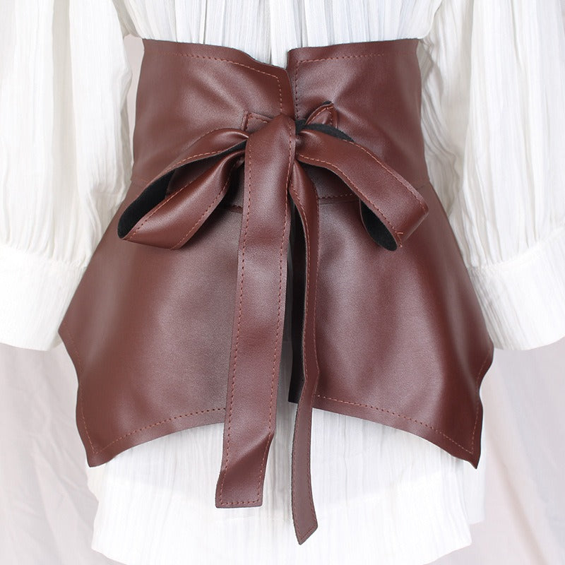 The Ruffle Peplum Waist Belt — Black