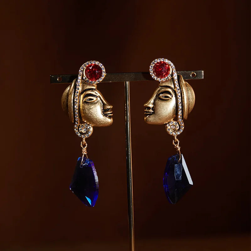 Silver Needle Drop Earrings