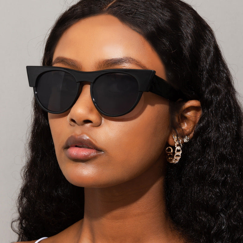 Fashion Round Cat Eye Sunglasses Female Ins Style Net Red Street Shooting Sunglasses Male Trend Sunglasses