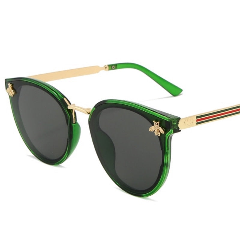 Bee Fashion For Women Sunglasses Men Square Brand Design Sun Glasses Oculos Retro Male Iron
