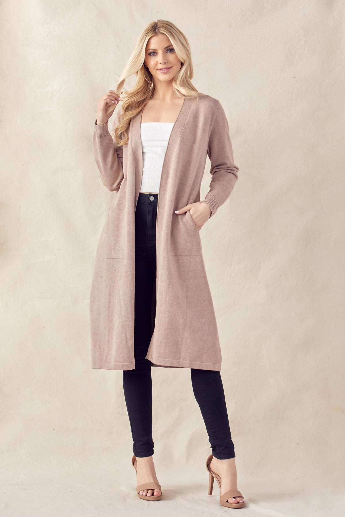JOH | Sandy Sweater Knitted Cardigan with Pleating-2