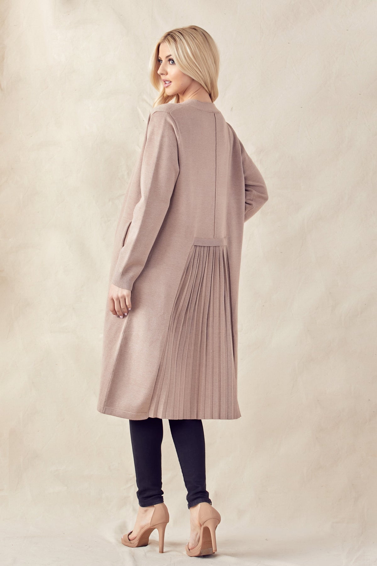 JOH | Sandy Sweater Knitted Cardigan with Pleating-0