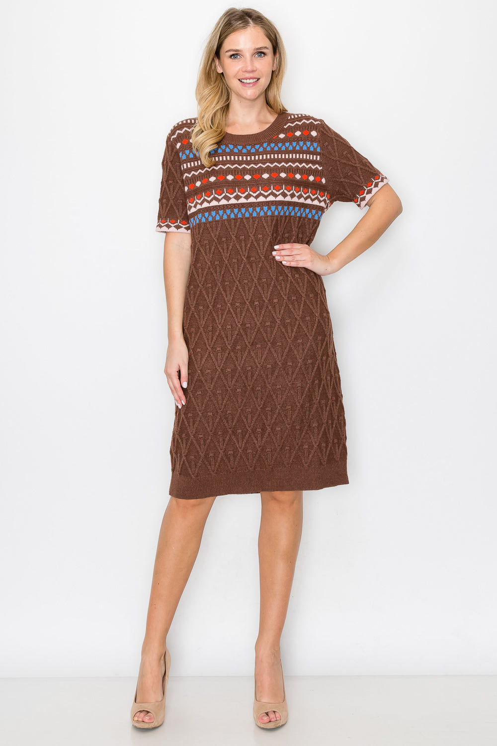 Sammie Stretch Knitted Sweater Dress-2