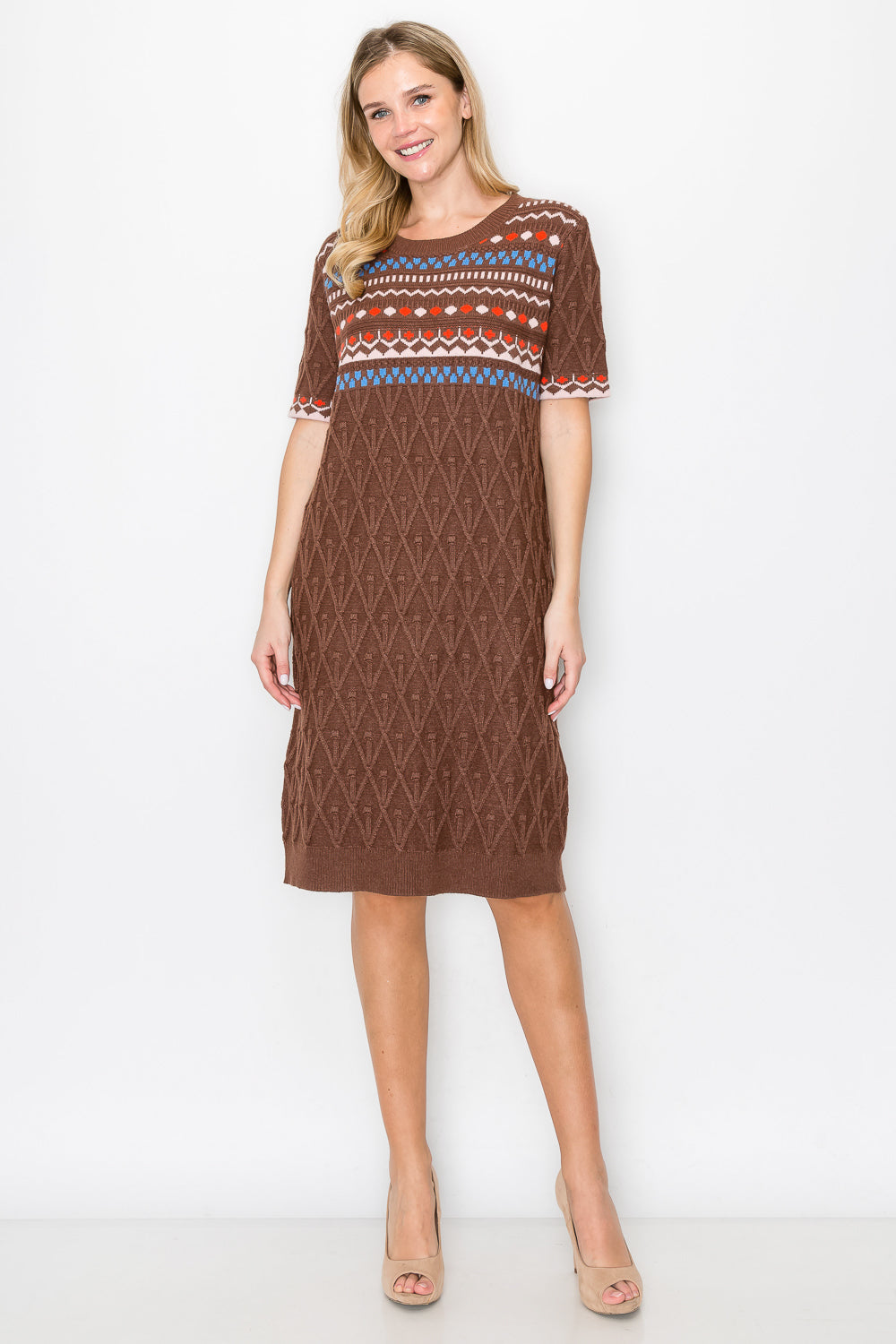 Sammie Stretch Knitted Sweater Dress-1