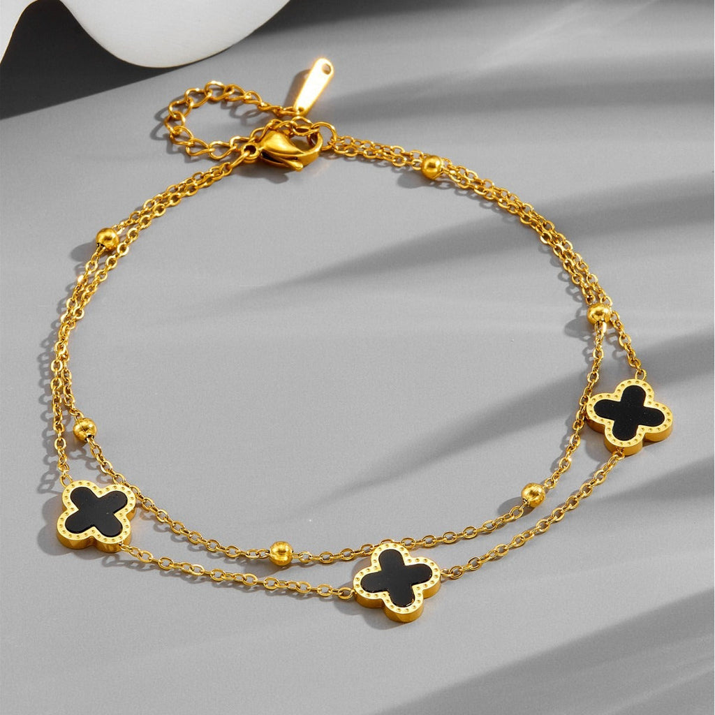Four-Leaf Clover Chain Bracelet