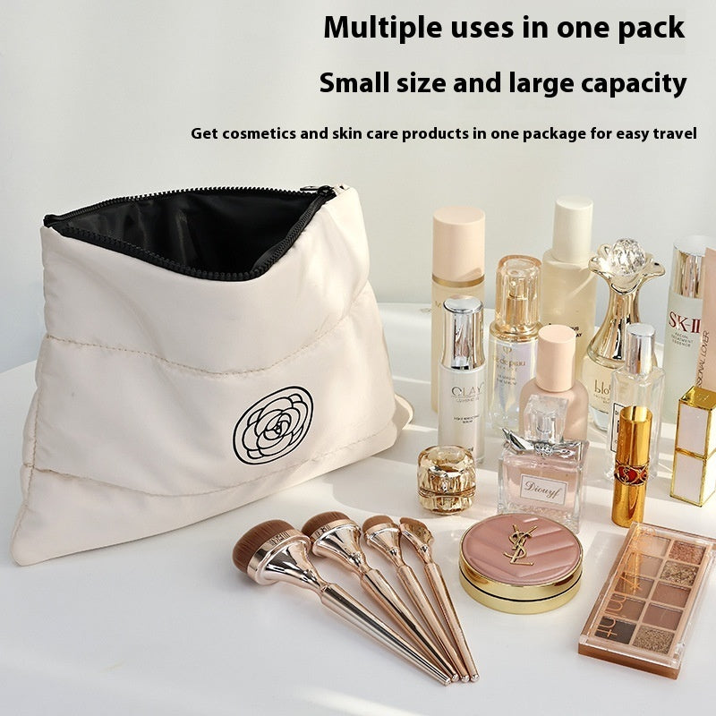 New Camellia Classic Hand-held Cosmetic Bag