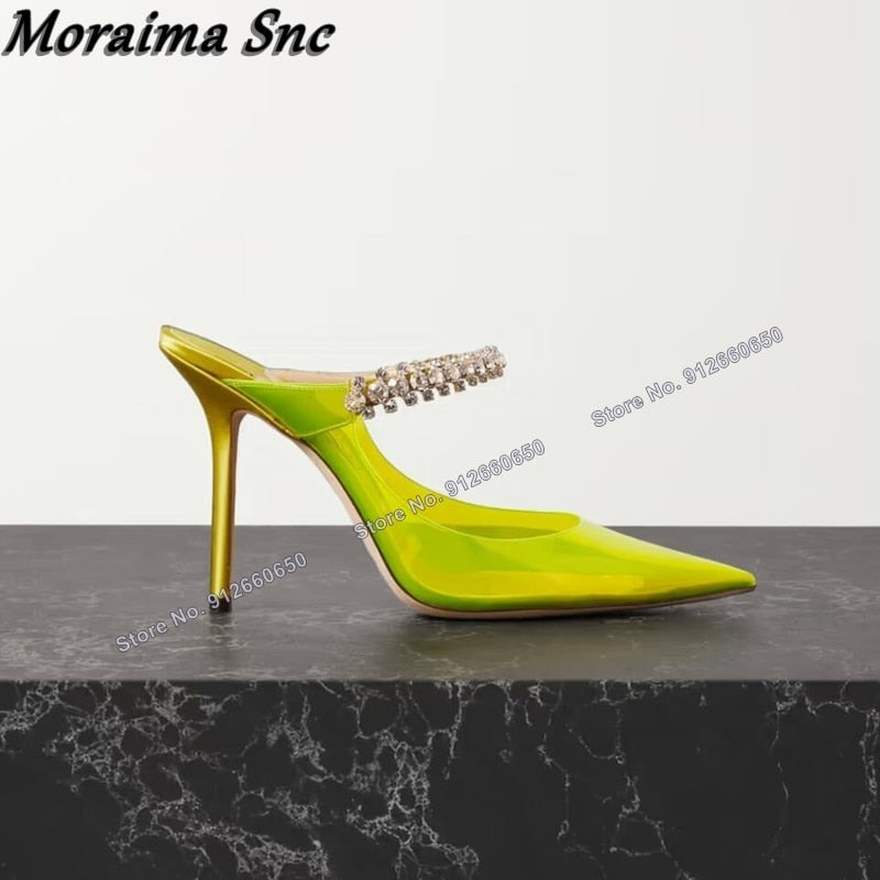 High heels, Muller shoes, banquet runway, plush sandals, and slippers