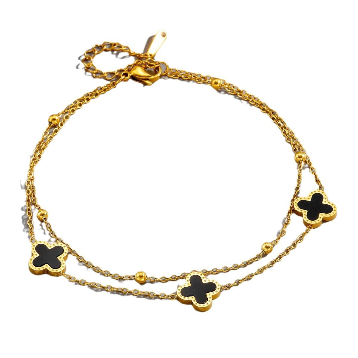 Four-Leaf Clover Chain Bracelet