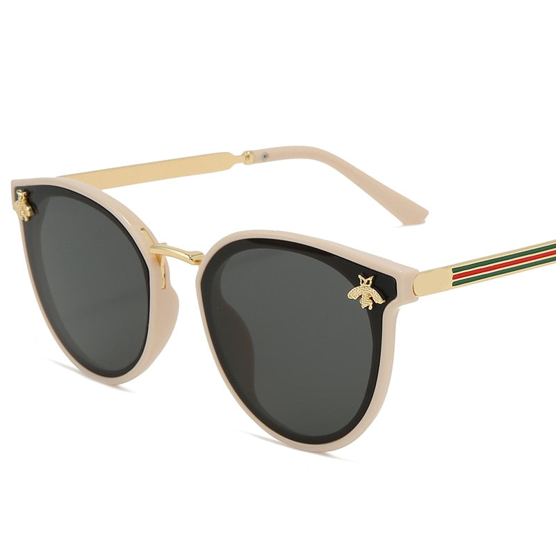 Bee Fashion For Women Sunglasses Men Square Brand Design Sun Glasses Oculos Retro Male Iron