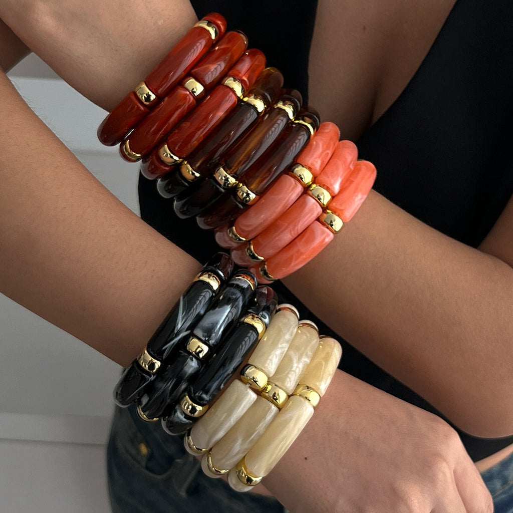 Light Luxury Beaded Bamboo Bracelet