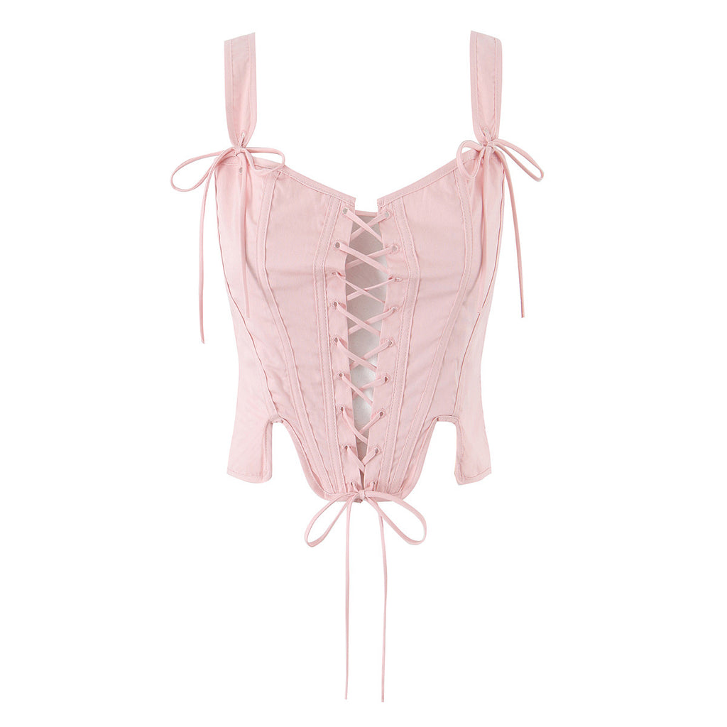 Can be worn backwards with a waist cinching corset and short top