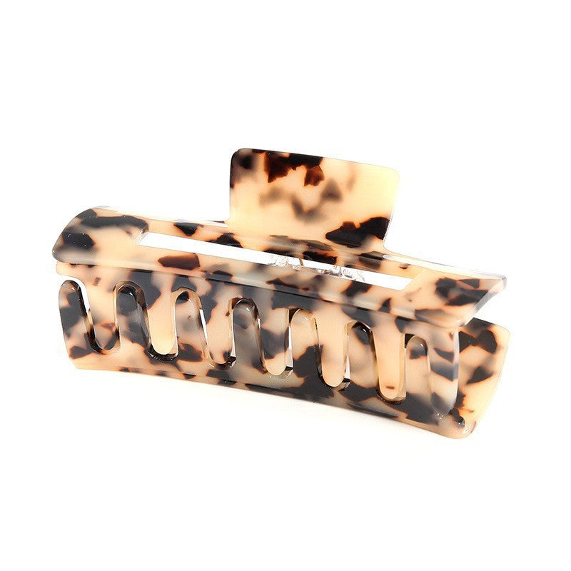 Zincqi Acetate French Style Large and Small Geometric Square Hair Clip for Back of Head, Hairpin, Shark Clip, Hair Clamp
