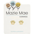 Hypoallergenic Gold Opal Paw Studs