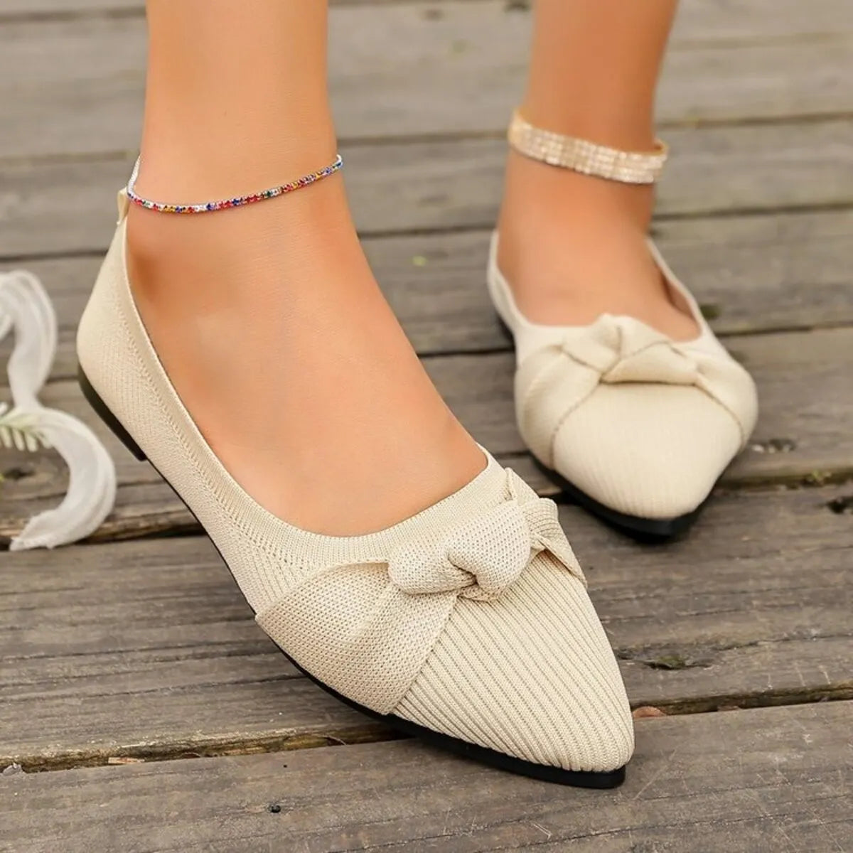 Point Toe Flats Slip-Ons