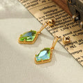 Crystal Glass Irregular Drop Earrings