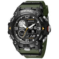 Sport Watch For Men WIth  Dual Time Waterproof 50M Miliatry Watches Chronograph Alarm Army Wristwatch