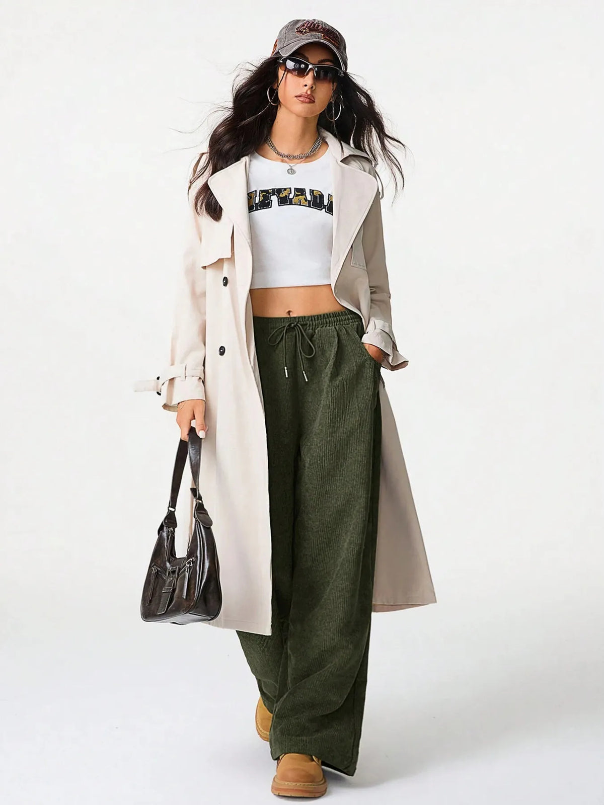 Wide Leg Drawstring Pants
