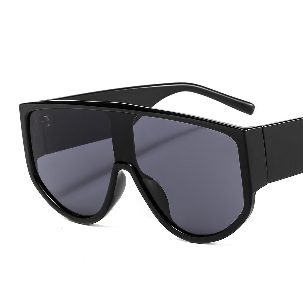 Sunglasses with colorful large frame, personalized retro sunglasses, integrated lenses, sunglasses