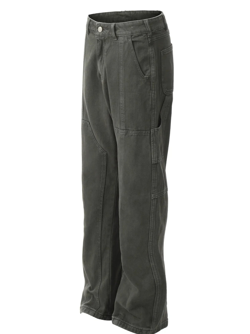 Men's Vintage Washed Wide Leg Cargo Jeans