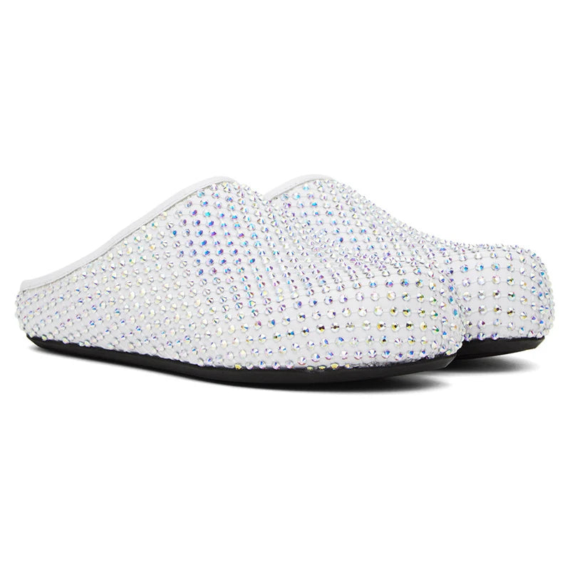 Diamond Round Toe Flat Slippers