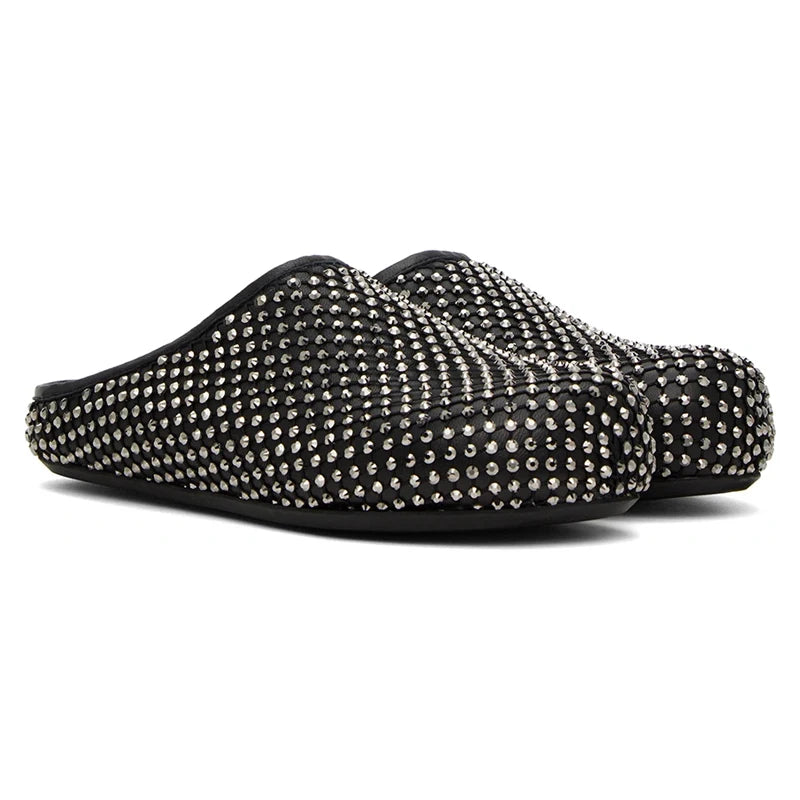 Diamond Round Toe Flat Slippers