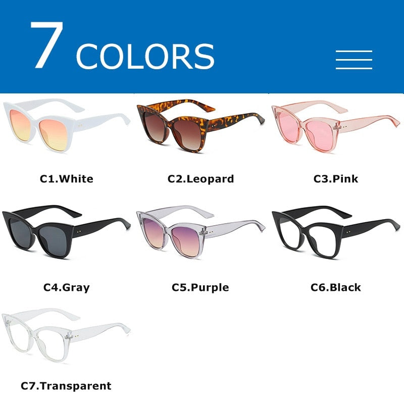 CRIXALIS Fashion Cat Eye Sunglasses Women Anti-glare Party Sexy Gradient Sun Glasses Ladies UV400