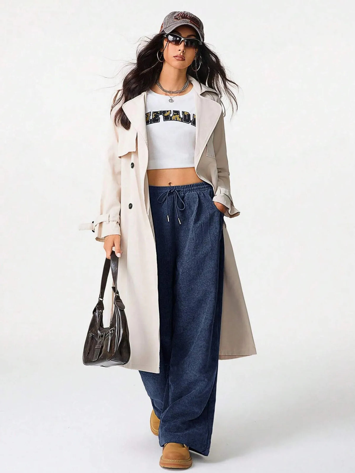 Wide Leg Drawstring Pants