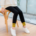 Winter New Children's Legging Trousers With Stripes And Velvet
