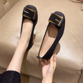 Round Toe Block Heels Slip-Ons