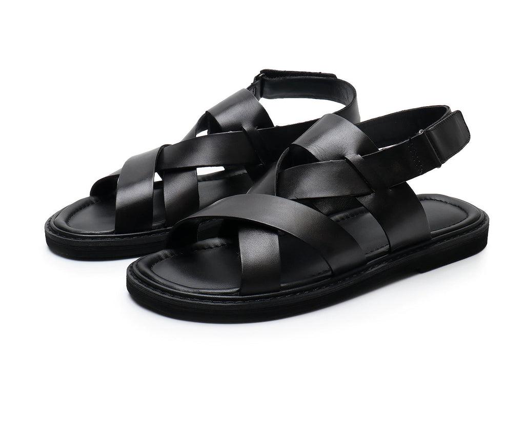 Summer Genuine Leather Casual Sandals Men