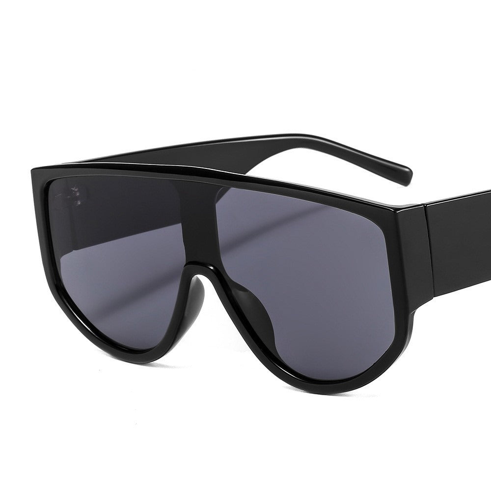 Sunglasses with colorful large frame, personalized retro sunglasses, integrated lenses, sunglasses