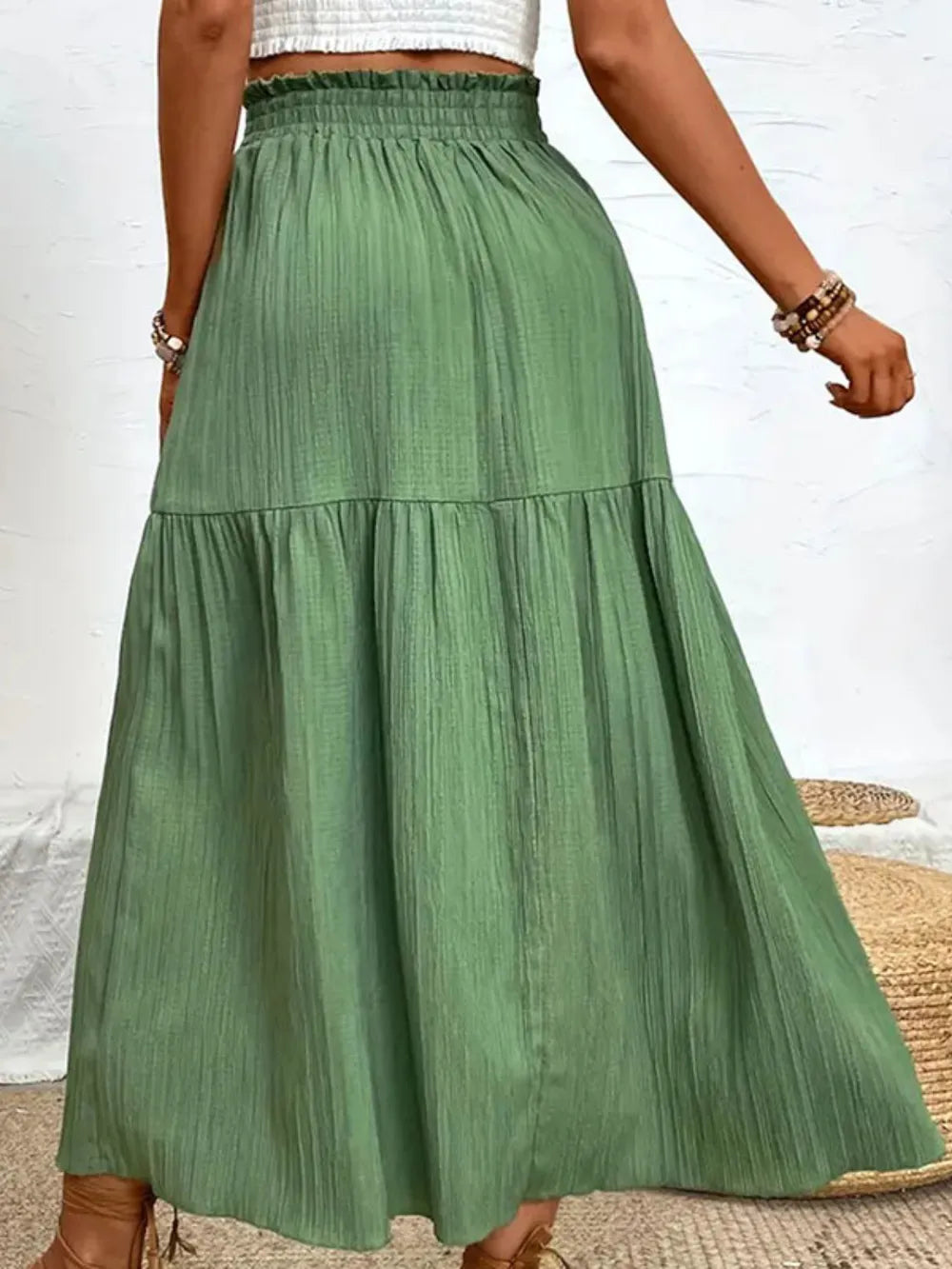 Frill Slit Skirt