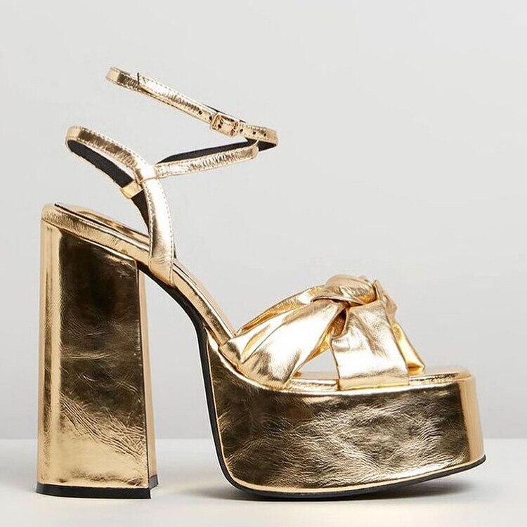 Women's High-Heeled Sandals Summer Fashion New Square Head Print Decoration Shoes Sandals High Heel