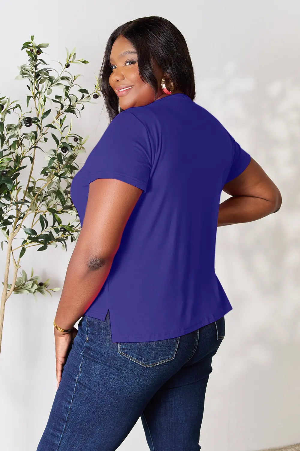 Basic Bae Full Size Round Neck Short Sleeve T-Shirt Plus Size