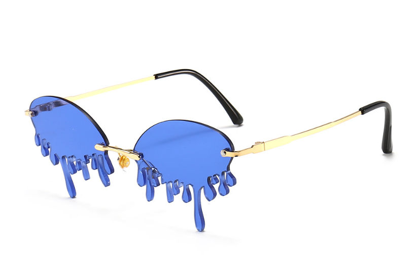 UV400 Trendy Tassel Sunglasses Fashion Retro Rimless Sun Glasses Steampunk Sunglasses Shades Funny Clouds Shaped Eyeglasses