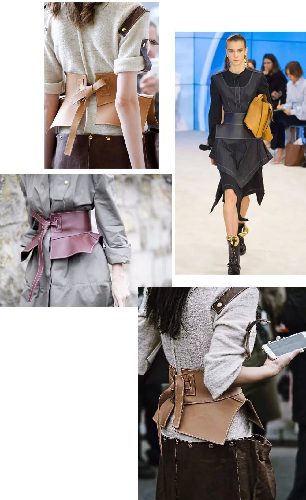 Customized Chic PU Leather Wide Belt Street Trendy Personality Women Corset Type Belt