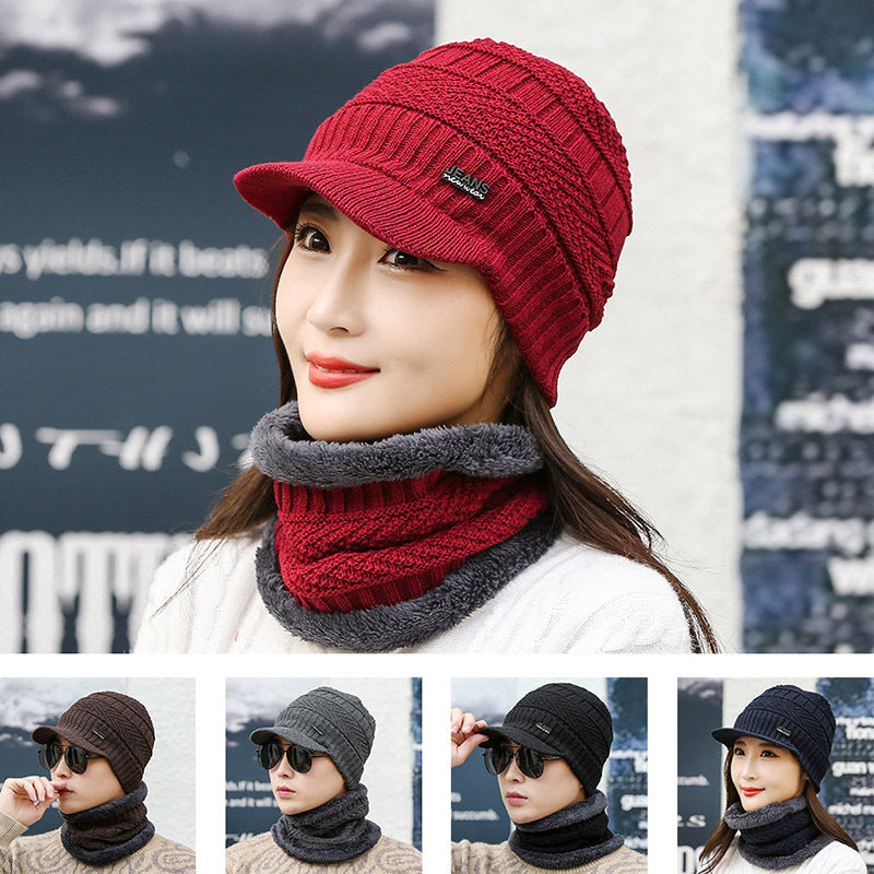 Women’s Fleece-Lined Knit Wool Cap | Winter Warm Hat