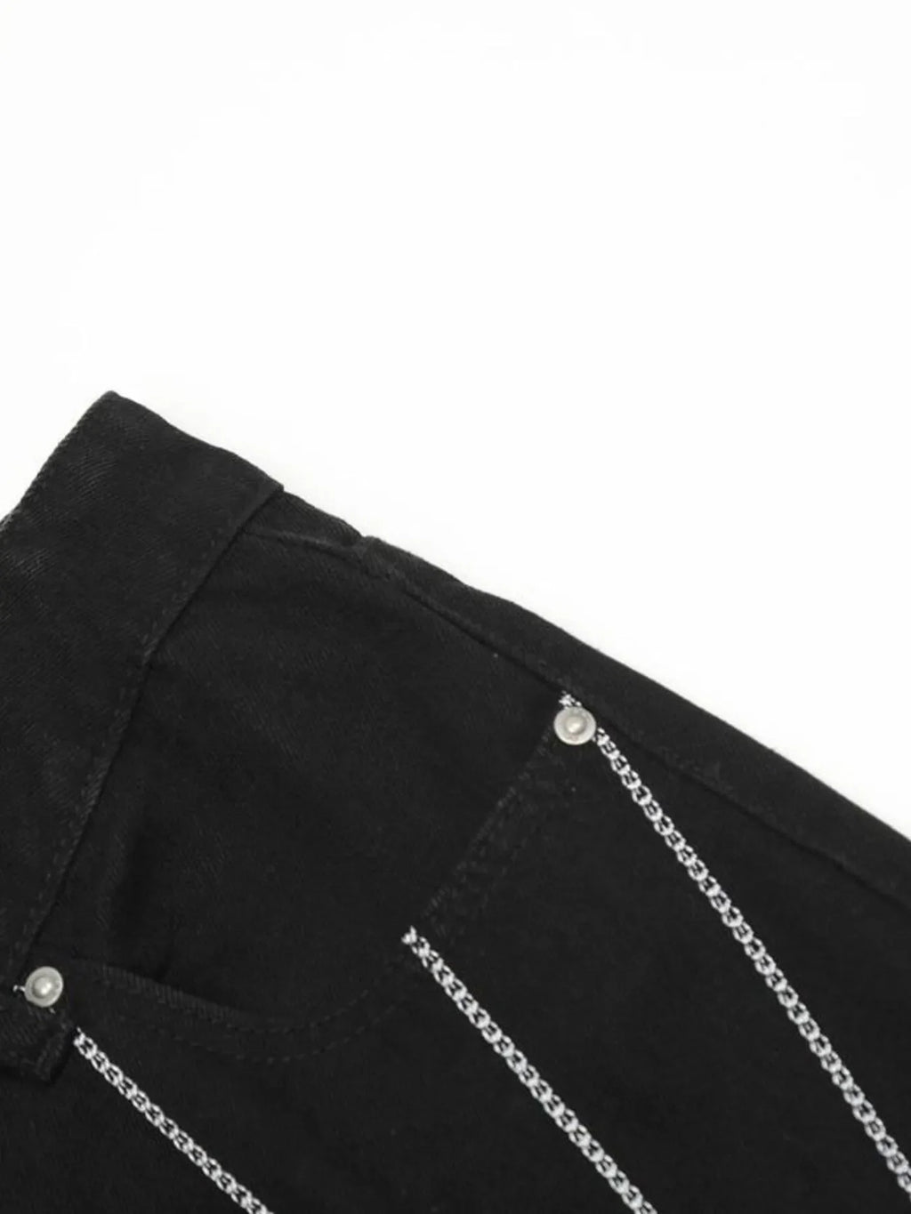 Men's Spider Web Embroidered Flared Jeans