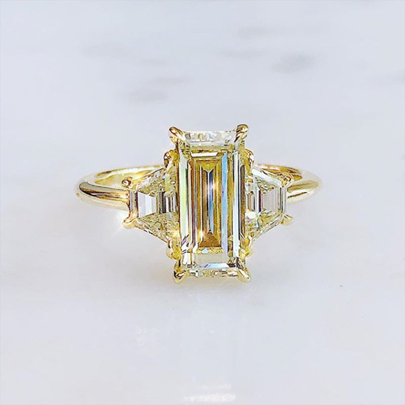 Square Zircon Wedding Ring