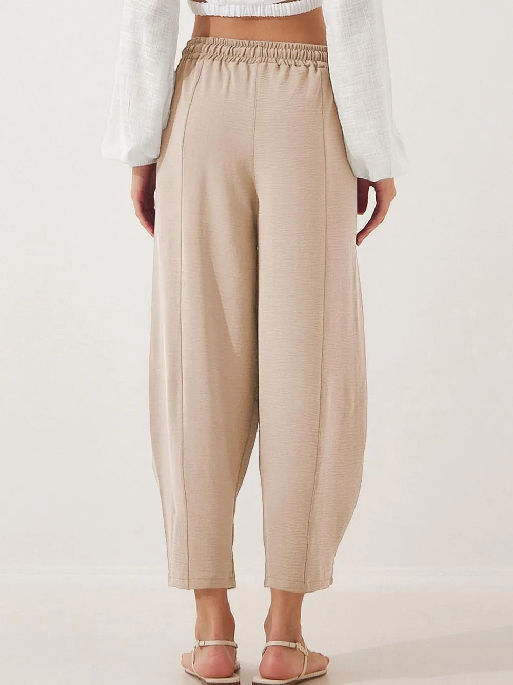 Full Size Drawstring Cropped Jogger Pants Plus Size