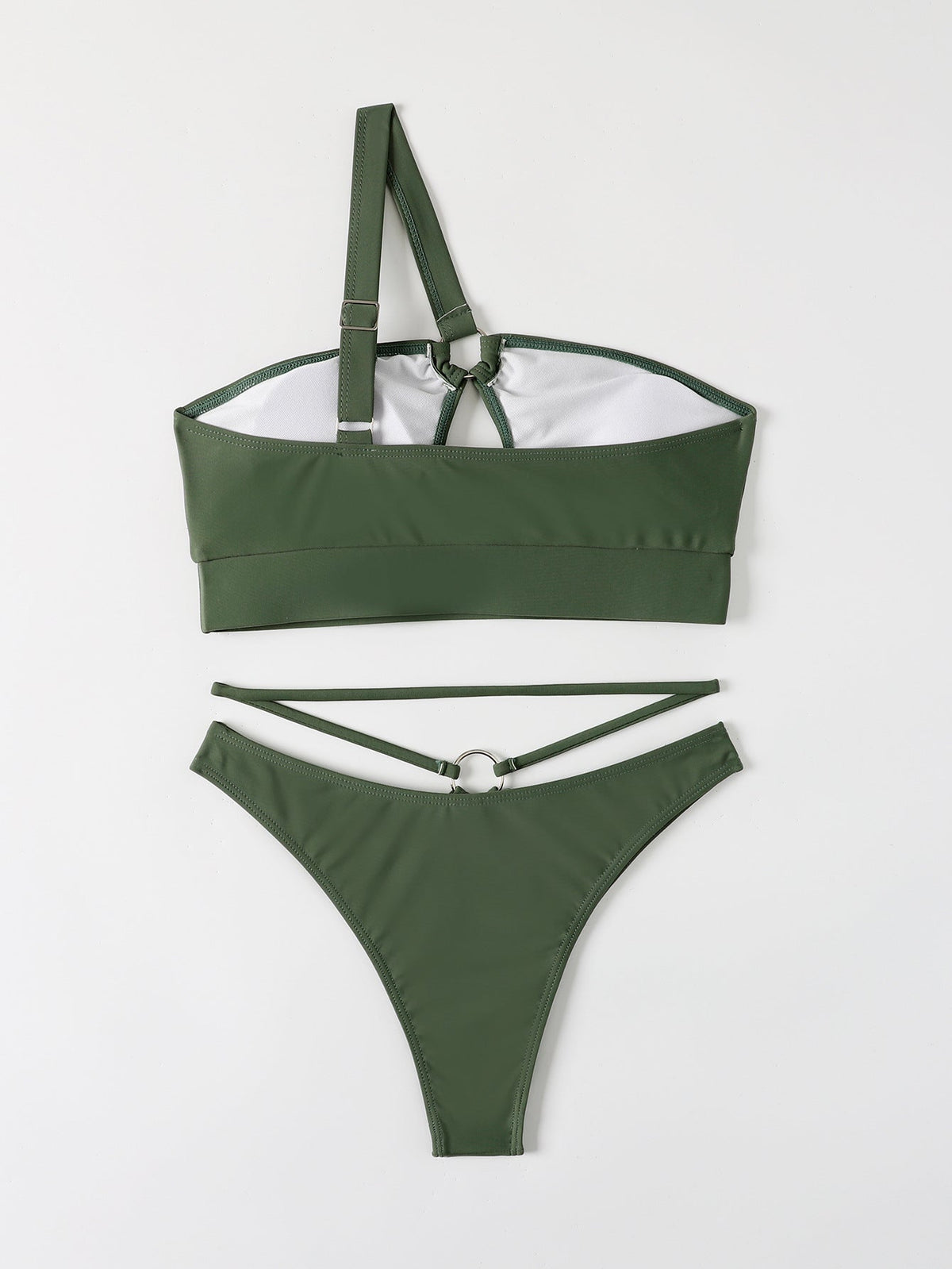 Swimsuit Bikini Swimsuit Ring One Shoulder Split Swimsuit Bikini
