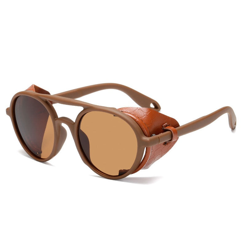 Fashion Sunglasses Brand Design Round Shades Men Women Vintage Punk Sun glasses UV400 Eyewear