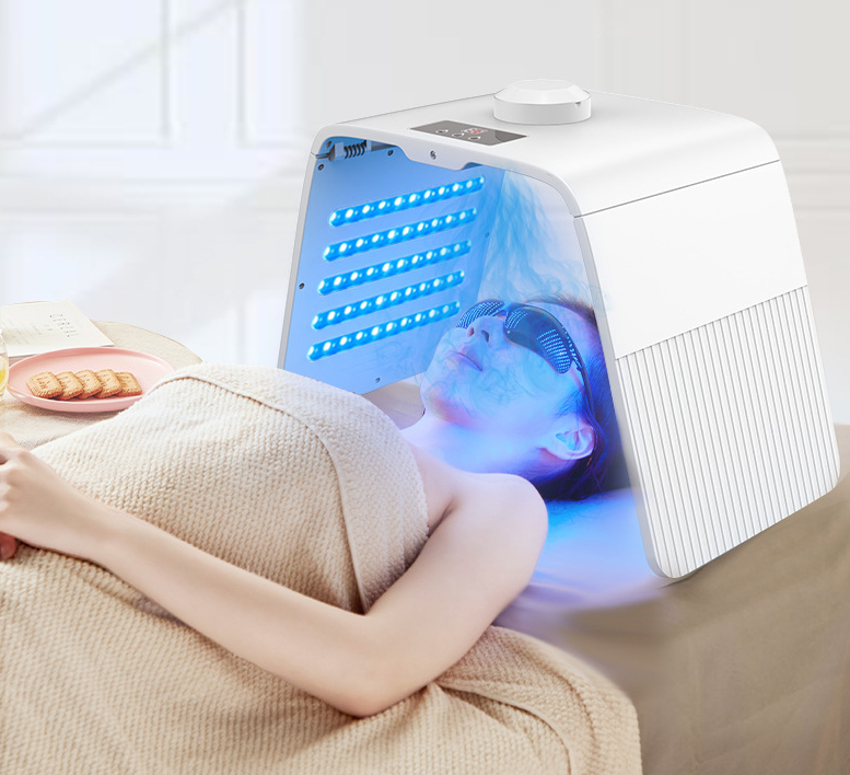 Household beauty rejuvenation spectrometer LED7 color light spray foldable photon rejuvenation instrument