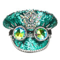 Rivet sequin cap dual color sequin large cap acrylic rhinestone decorative party cap