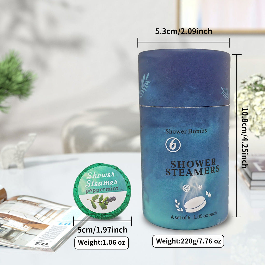 Shower Steamer 6-Pack Foot Bath & Shower Multi-Scent Blend For Natural Bath Tubs