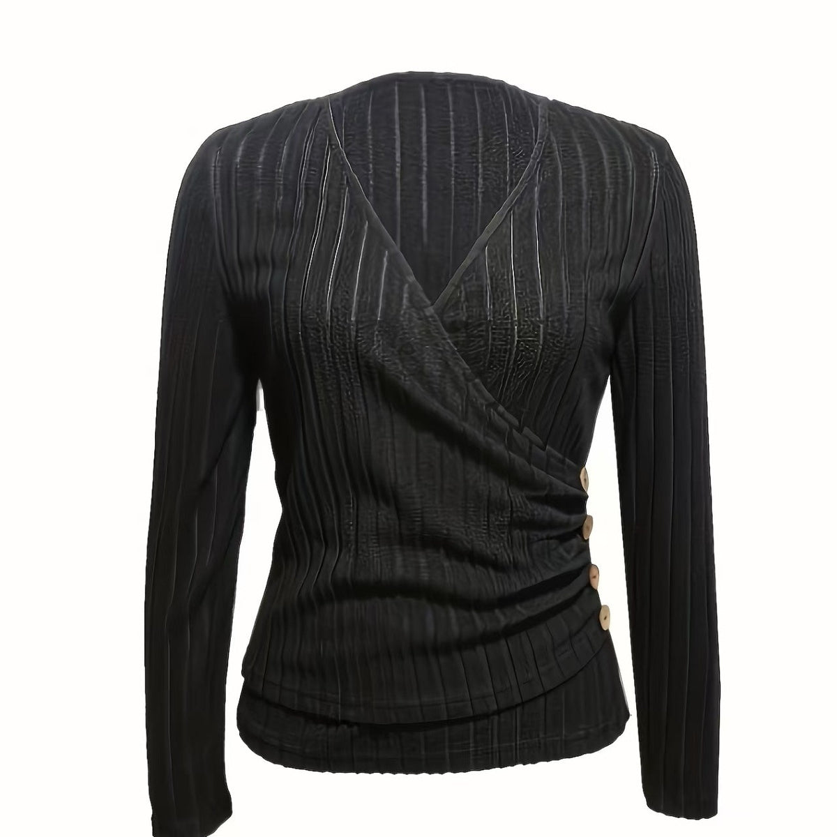 Women’s Pleated V-Neck Top