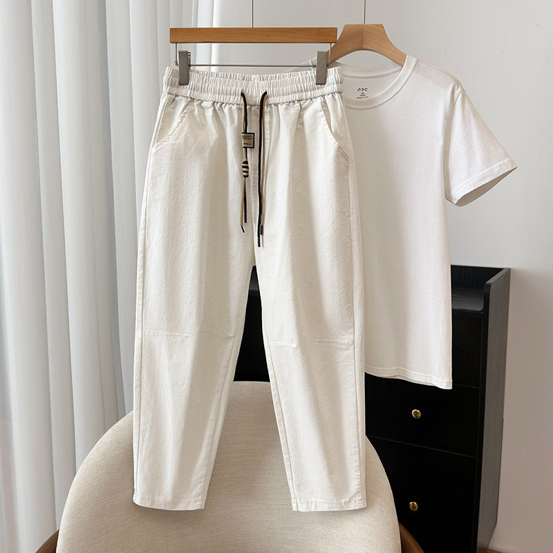 Plus Size Elastic Waist Simple Women
