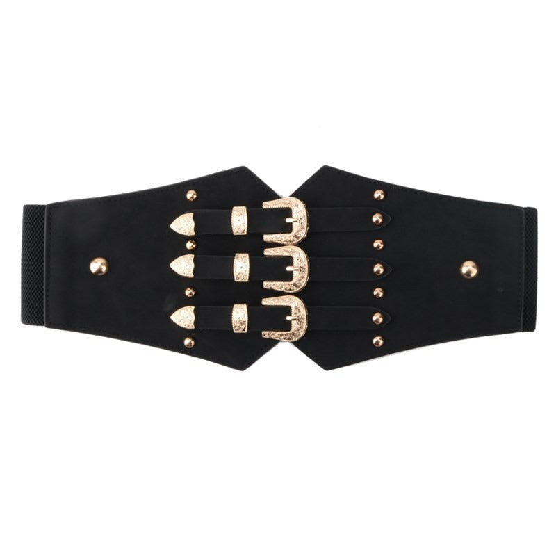 The Wide Cinch Belt — Black
