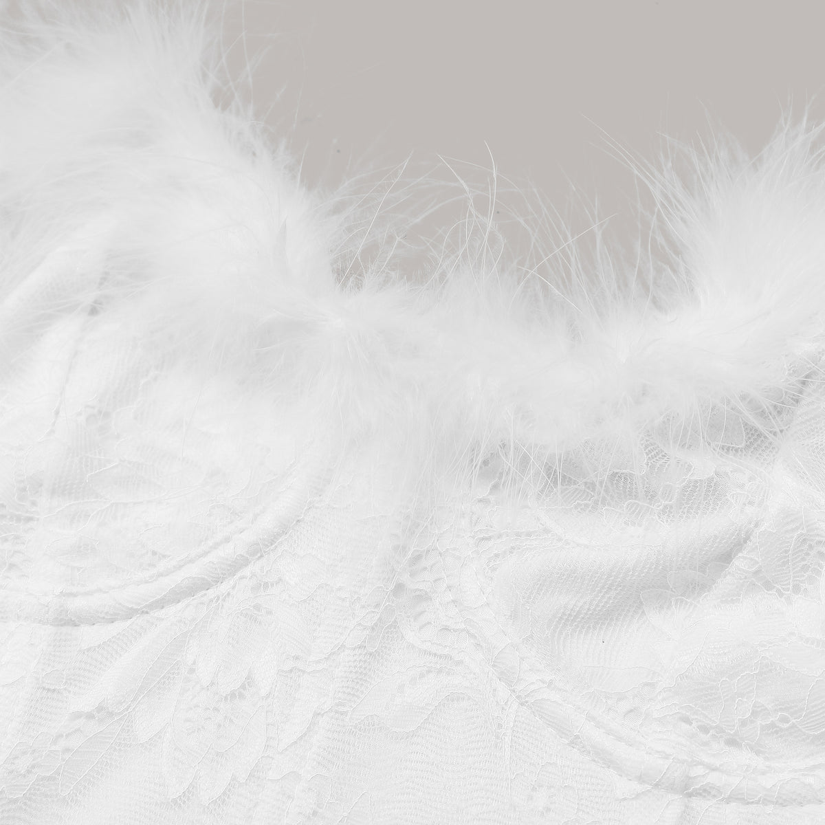 Lace fishbone corset feather tassel strapless