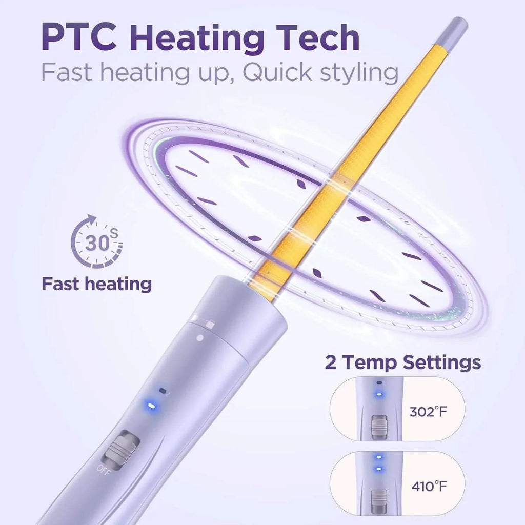 5 in 1 Wand Curling Iron-Curling Wand Set with Hair Straightener